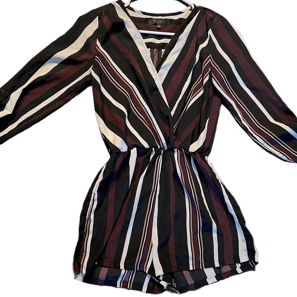 Be Cool Los Angeles Stripe Casual Romper